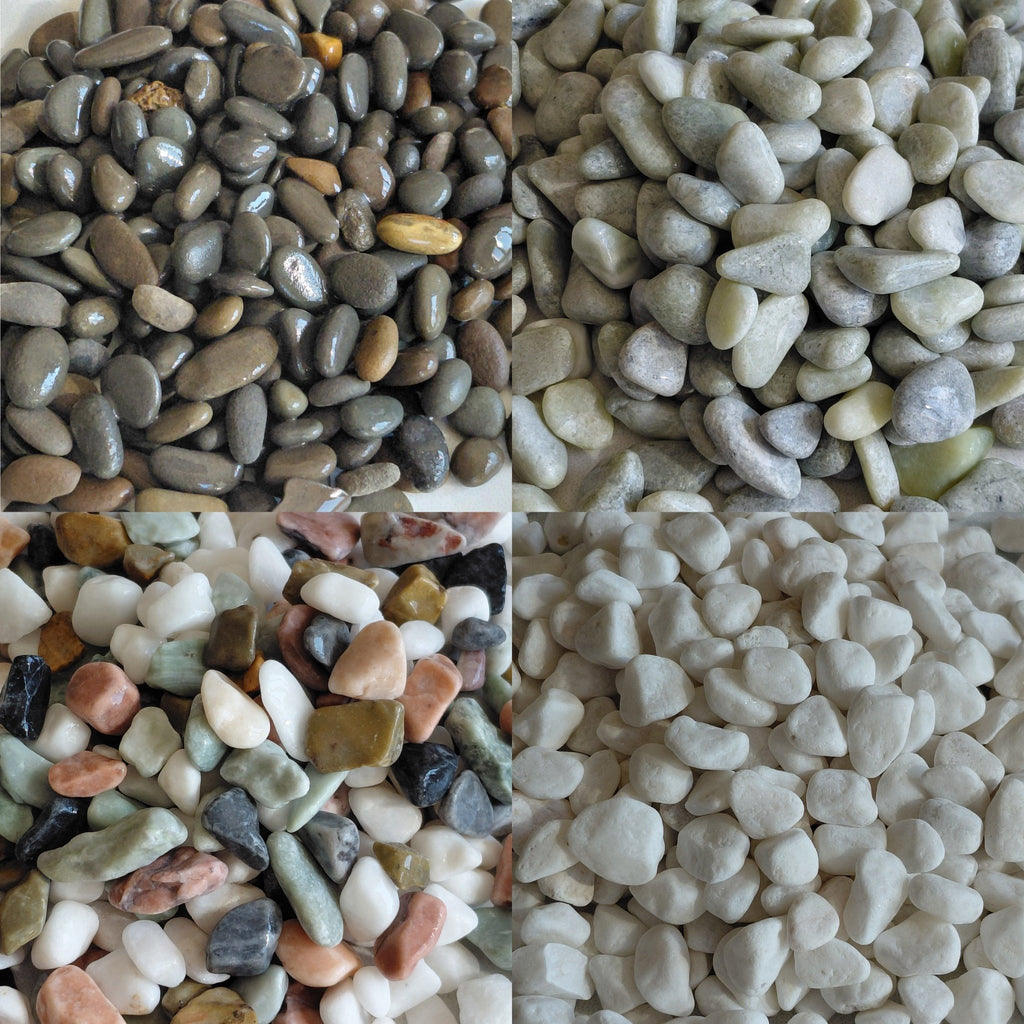 White decorative mosaic for terrariums, 6–8 mm grain size