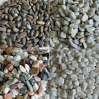 White decorative mosaic for terrariums, 6–8 mm grain size