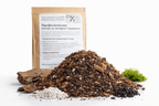MossBoss Pro soil mix for terrariums with a packaging bag on a white background