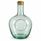 Green Glass Terrarium Vase with Side Opening 30 × Ø20 cm
