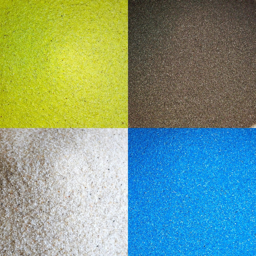 Decorative sand in different colours for terrariums