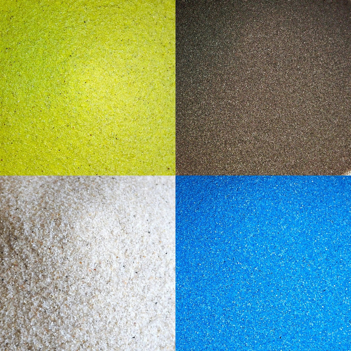 Decorative sand in different colours for terrariums