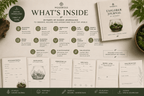 MossBoss Explorer Journal contents and main sections for observing and documenting a terrarium ecosystem