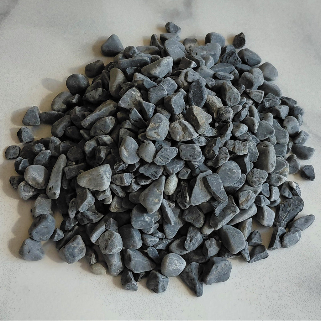 Small stones on a marble surface