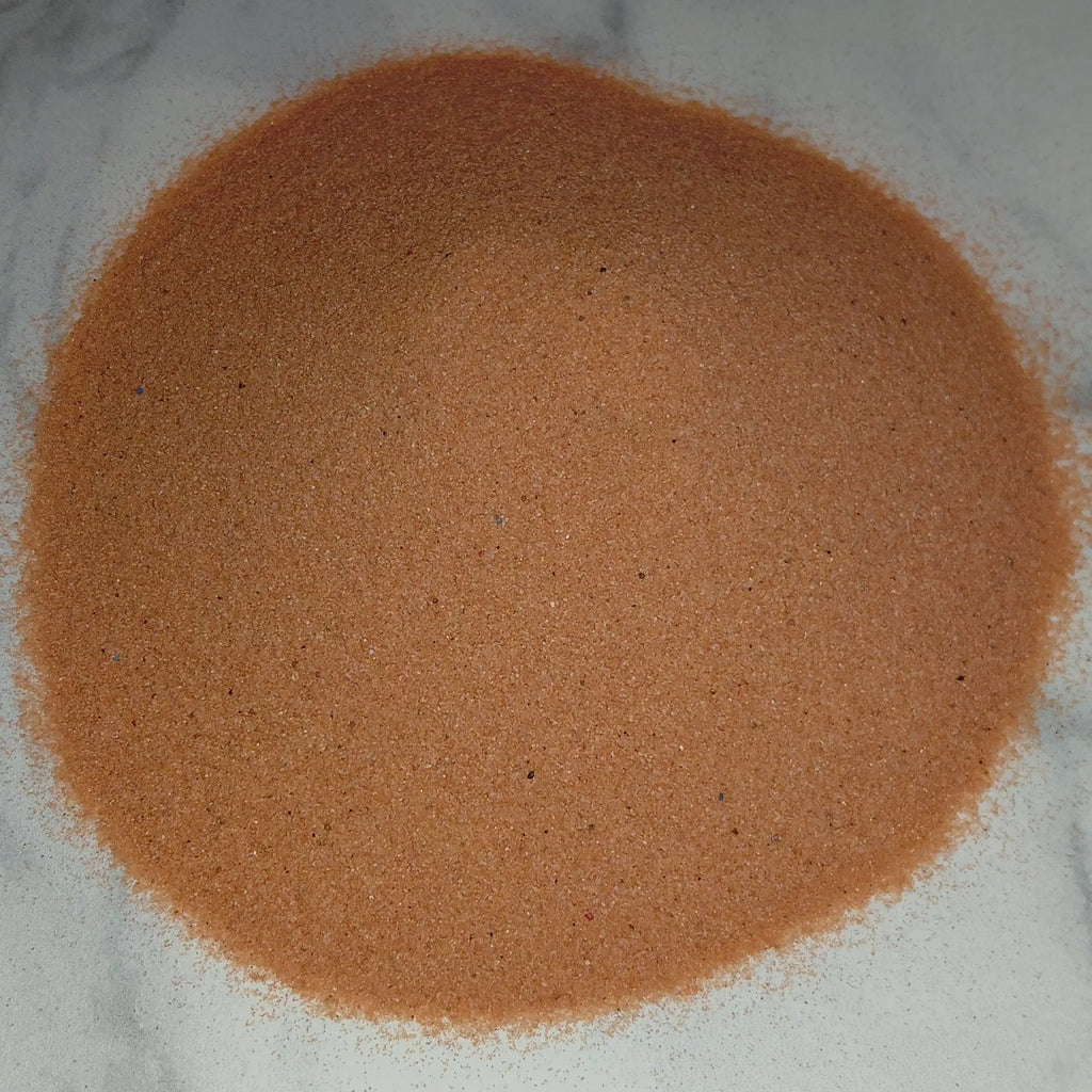 Orange decorative sand for terrariums and natural compositions
