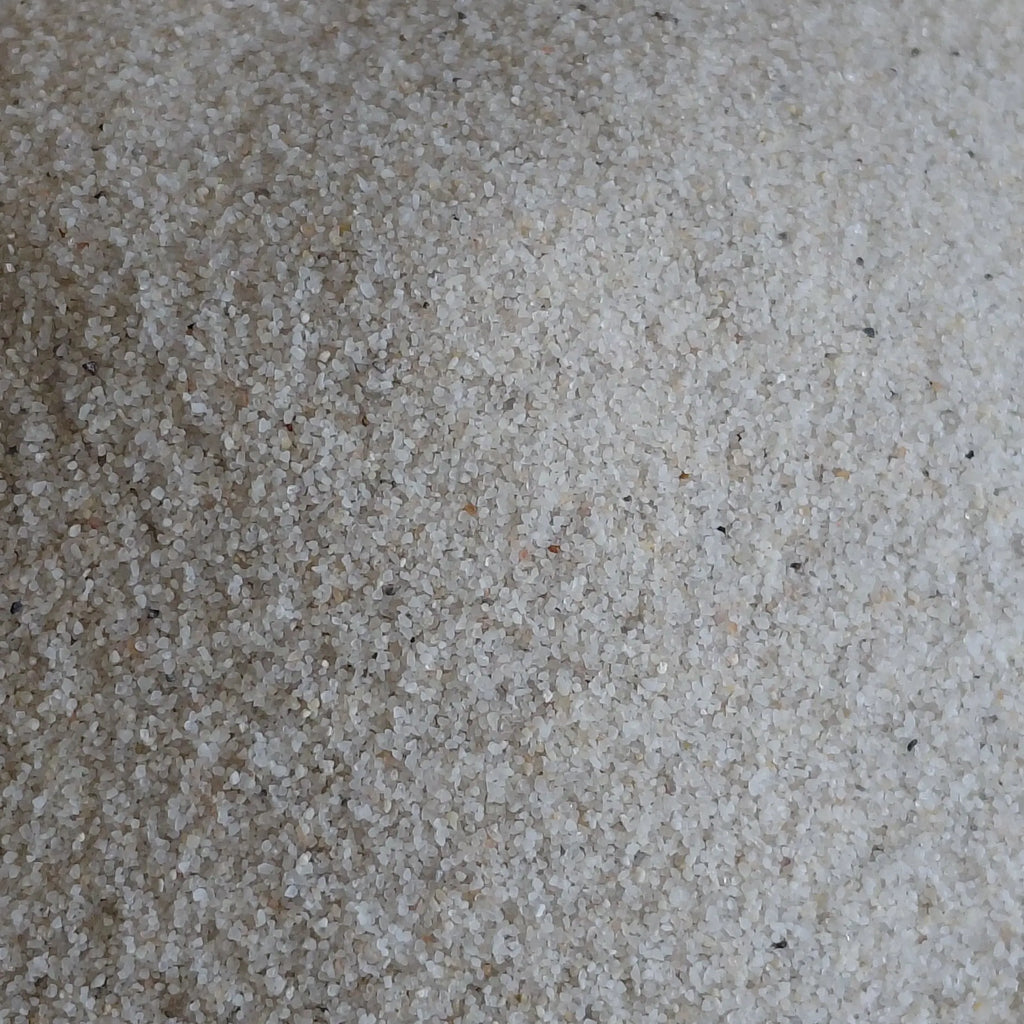 Close-up white sand- for terrariums